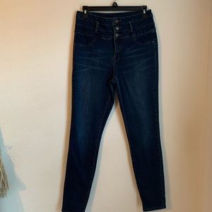 Dark Wash Blue high waisted jeans